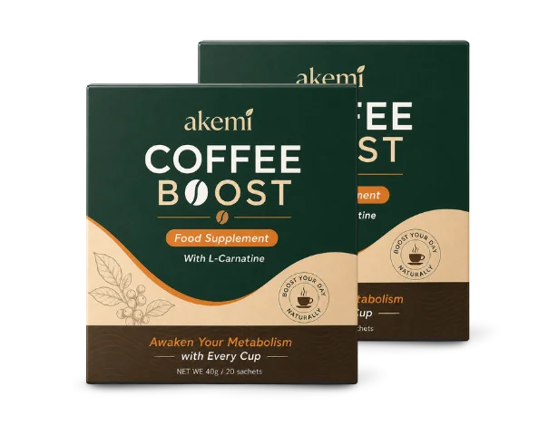 2 boxes of Akemi Coffee Boost, 40 sachets